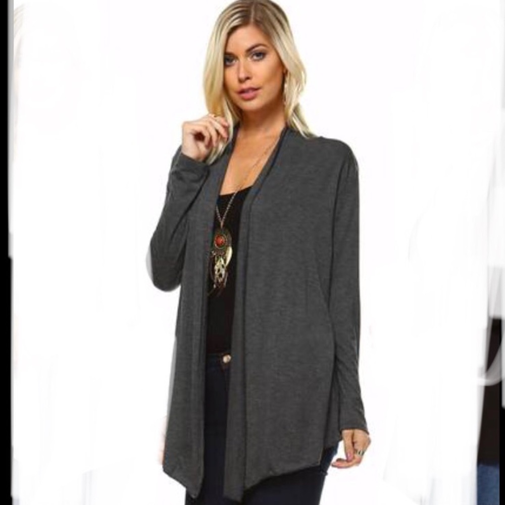NWOT Charcoal Cardigan